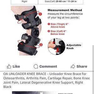 NWT Knee Brace for osteoarthritis pain relief bone on bone pain meniscal tears